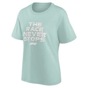 Formula 1‎ Women's Green Floral Slogan T Shirt Size M